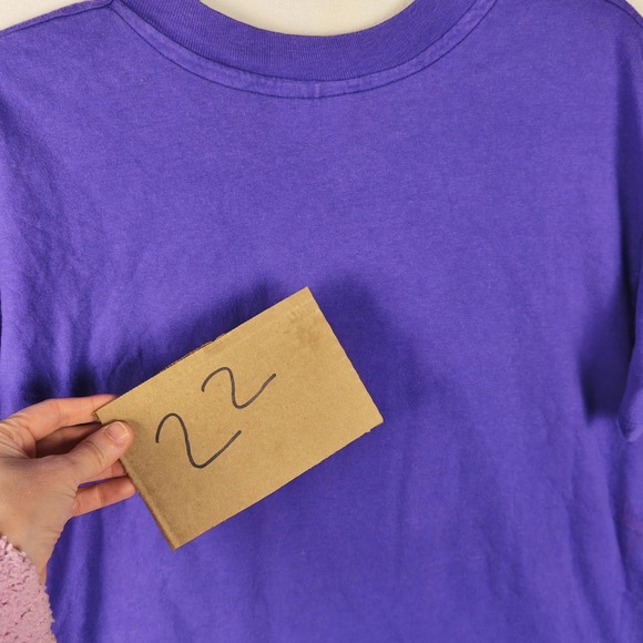 Vtg Hanes Beefy-T XLarge Purple Single Stitch Made In USA Durango Colorado 90s - Picture 10 of 10